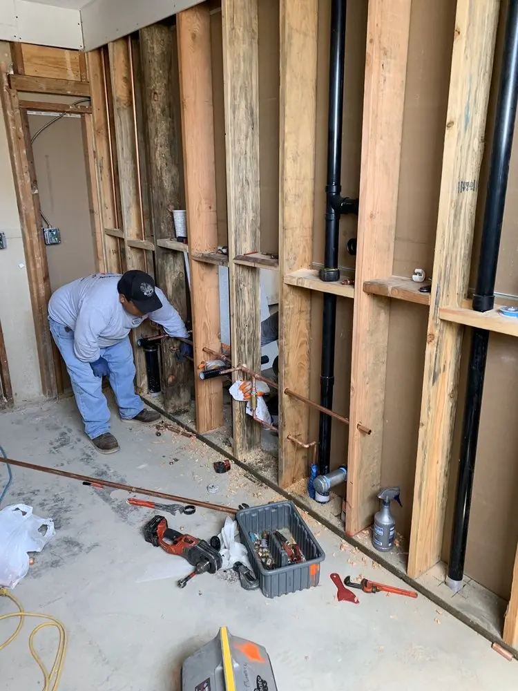 Commercial rough-in plumbing for Water Heater Replacement in Greenspoint